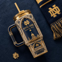 ND Gothic Arches - Navy and Gold Tumbler