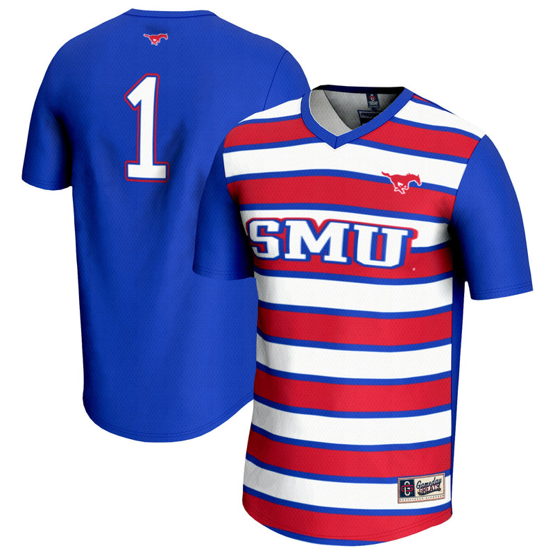 SMU Mustangs Soccer Jersey, Royal Fashion Lightweight Sportswear Jersey Shirt, Lightweight Breathable Athletic Jersey, Casual Gift for Men