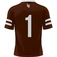 Brown Football Jersey, Sportswear Jersey Shirt, Lightweight Breathable Athletic Jersey, Casual Gift for Men, Style 200425355