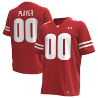 Wisconsin Badgers Football Jersey, Red Sportswear Jersey Shirt, Lightweight Breathable Athletic Jersey, Casual Gift for Men, Style 202155511