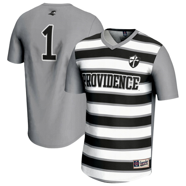 #1 Providence Friars Lightweight Soccer Fashion Jersey - Silver
