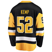 Philip Kemp Pittsburgh Penguins Hockey Jersey, Black Breakaway Sportswear Jersey Shirt, Long Sleeve Hockey Sweater Jersey, Casual Gift for Men