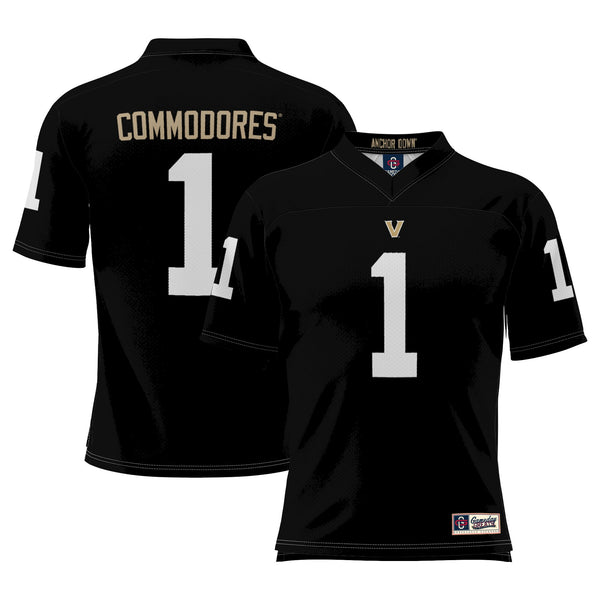 #1 Vanderbilt Commodores Football Jersey - Black