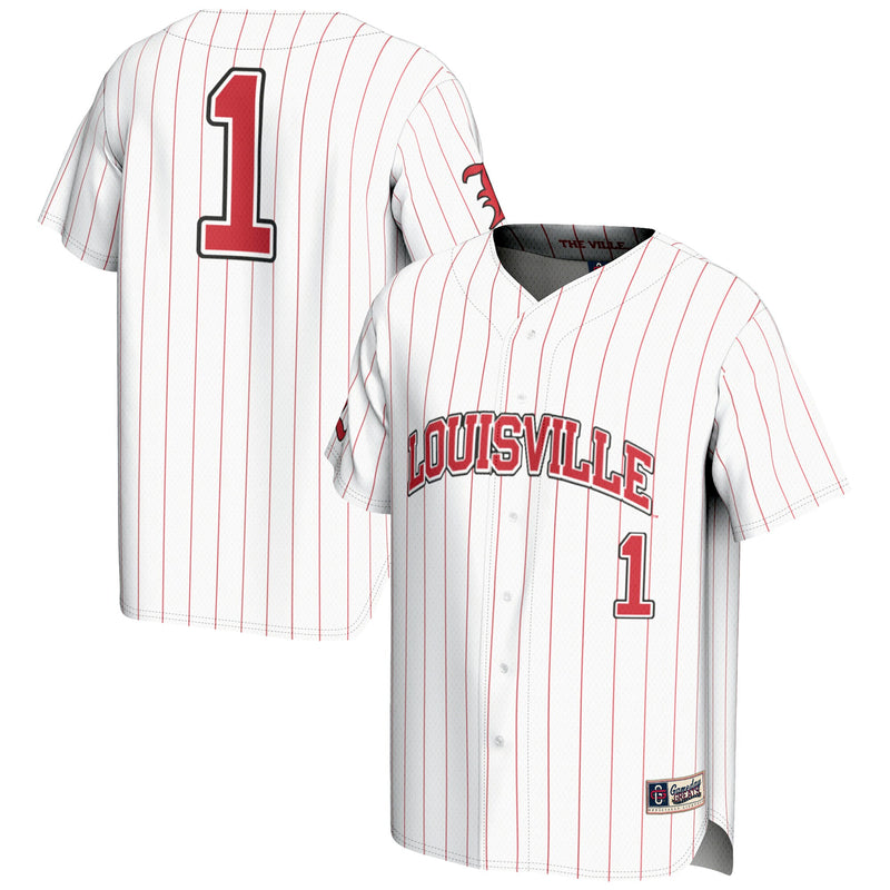 Louisville Cardinals Lightweight Baseball Jersey, White Sportswear Jersey Shirt, Lightweight Breathable Athletic Jersey, Casual Gift for Men