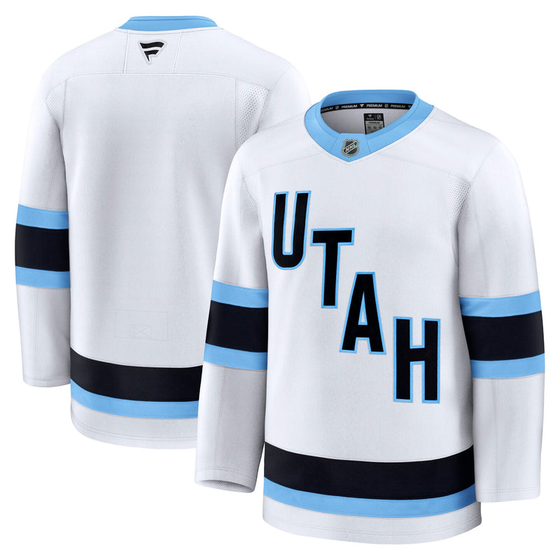 Utah Mammoth Hockey Jersey, White Premium Away Sportswear Jersey Shirt, Long Sleeve Hockey Sweater Jersey, Casual Gift for Men, Style 201928527