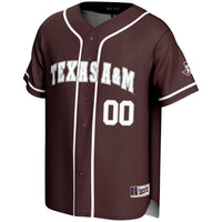 Texas A&M Aggies Baseball Jersey, Maroon Sportswear Jersey Shirt, Lightweight Breathable Athletic Jersey, Casual Gift for Men, Style 200496492
