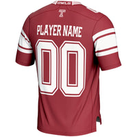 Temple Owls Football Jersey, Crimson Sportswear Jersey Shirt, Lightweight Breathable Athletic Jersey, Casual Gift for Men