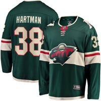 Ryan Hartman Minnesota Wild Hockey Jersey, Green Breakaway Home Sportswear Jersey Shirt, Long Sleeve Hockey Sweater Jersey, Casual Gift for Men