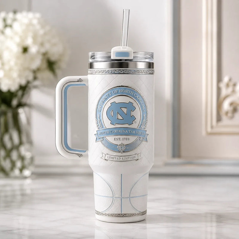 UNC - A Carolina Blue Crest on Quiet White