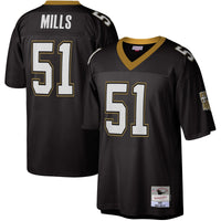 Sam Mills New Orleans Saints Football Jersey, Black Replica Sportswear Jersey Shirt, Lightweight Breathable Athletic Jersey, Casual Gift for Men
