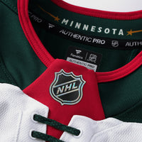 Minnesota Wild Hockey Jersey, White Authentic Away Sportswear Jersey Shirt, Long Sleeve Hockey Sweater Jersey, Casual Gift for Men