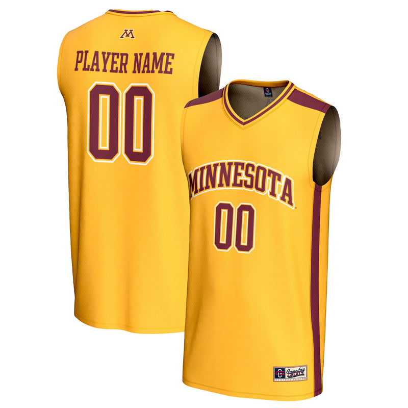 Minnesota Golden Gophers Basketball Jersey, Gold Sportswear Jersey Shirt, Sleeveless Athletic Tank Jersey, Casual Gift for Men, Style 202219818