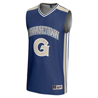 Georgetown Hoyas Basketball Jersey, Navy Sportswear Jersey Shirt, Sleeveless Athletic Tank Jersey, Casual Gift for Men