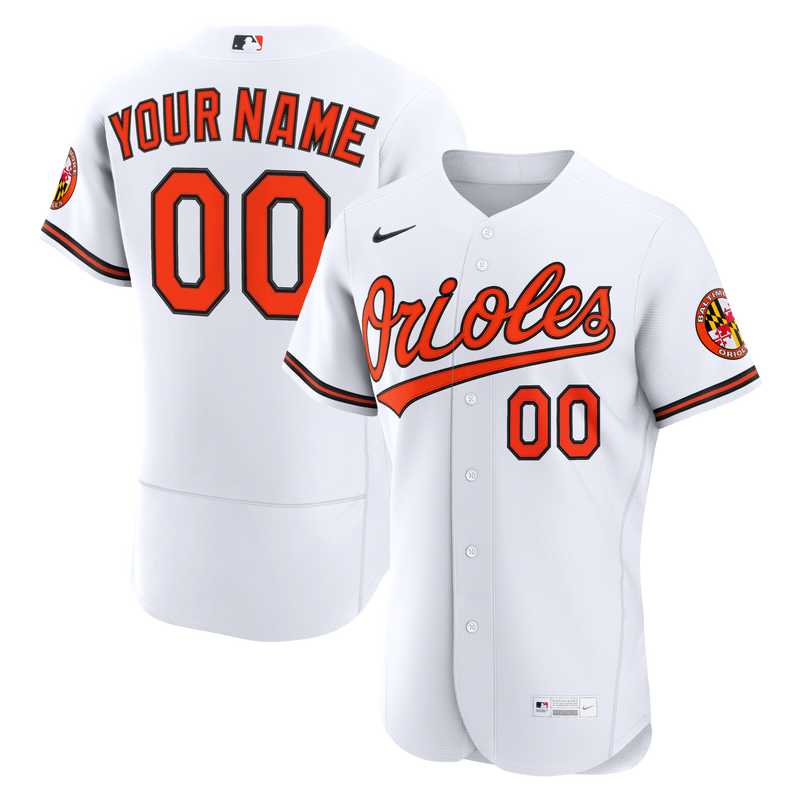 Baltimore Orioles Baseball Jersey, White Authentic Home Sportswear Jersey Shirt, Lightweight Breathable Athletic Jersey, Casual Gift for Men