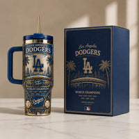 LAD Heritage - Blue and Gold Wraparound Tumbler Design