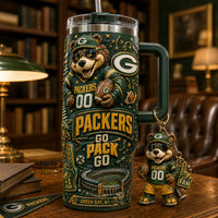 GB Green and Gold - Wraparound Fan Tumbler Composition