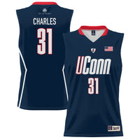 UConn Huskies Basketball Jersey, Navy Lightweight Sportswear Jersey Shirt, Sleeveless Athletic Tank Jersey, Casual Gift for Men