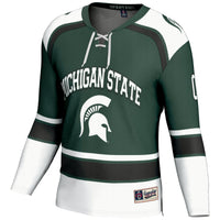 Michigan State Spartans Hockey Jersey, Green Sportswear Jersey Shirt, Long Sleeve Hockey Sweater Jersey, Casual Gift for Men, Style 200899620