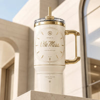 MISS Ivory Dial - Collegiate Script on a Clockface Tumbler