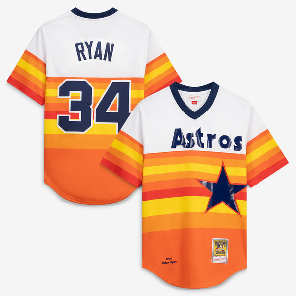 Houston Astros Nolan Ryan White Throwback Authentic Jersey
