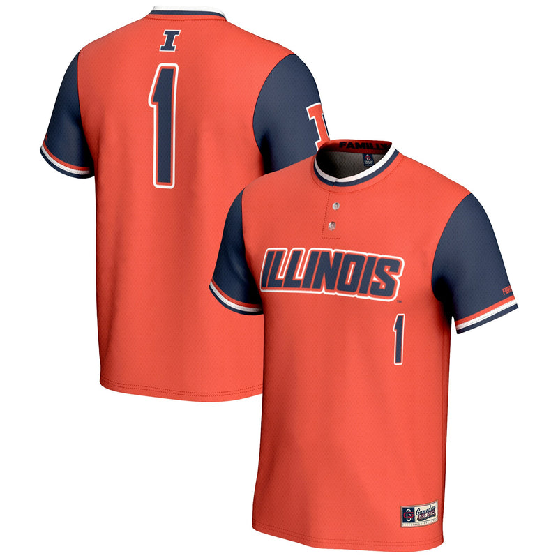 Illinois Fighting Illini Softball Jersey, Sportswear Jersey Shirt, Lightweight Breathable Athletic Jersey, Casual Gift for Men, Style 200146408