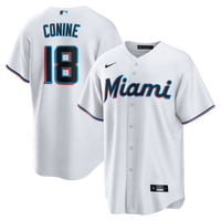 Griffin Conine Miami Marlins Baseball Jersey, White Replica Sportswear Jersey Shirt, Lightweight Breathable Athletic Jersey, Casual Gift for Men