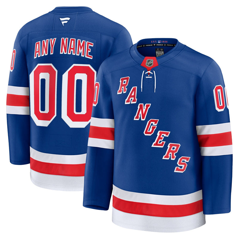 New York Rangers Hockey Jersey, Royal Premium Home Sportswear Jersey Shirt, Long Sleeve Hockey Sweater Jersey, Casual Gift for Men