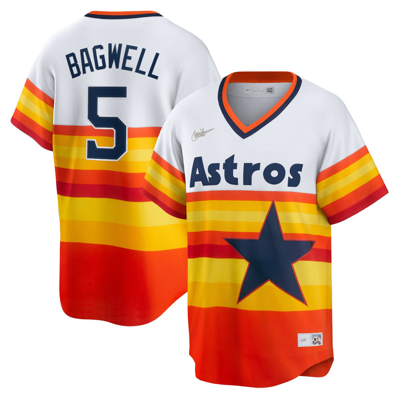 Jeff Bagwell Houston Astros Baseball Jersey, White Home Sportswear Jersey Shirt, Lightweight Breathable Athletic Jersey, Casual Gift for Men