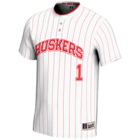 Nebraska Huskers Softball Jersey, White Lightweight Sportswear Jersey Shirt, Lightweight Breathable Athletic Jersey, Casual Gift for Men