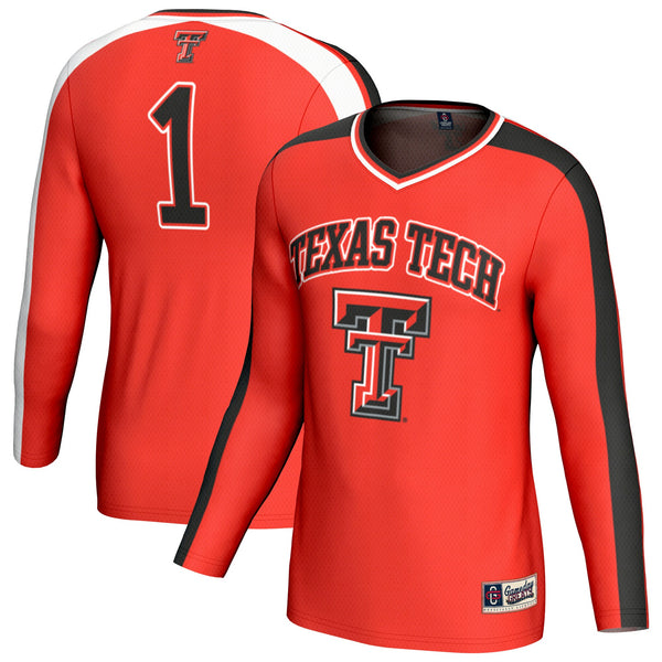 #1 Texas Tech Red Raiders Lightweight Volleyball Fashion Jersey - Red