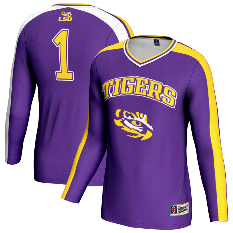 LSU Tigers Volleyball Jersey, Purple Sportswear Jersey Shirt, Lightweight Breathable Athletic Jersey, Casual Gift for Men, Style 203153784