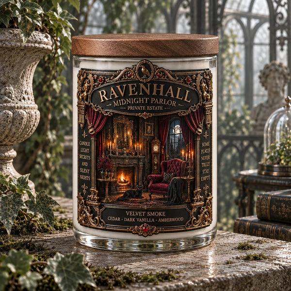 Some Places Never Truly Stay Empty - Ravenhall Midnight Parlor Candle - main