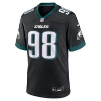 Jalen Carter Philadelphia Eagles Football Jersey, Black Sportswear Jersey Shirt, Lightweight Breathable Athletic Jersey, Casual Gift for Men