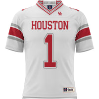 Houston Cougars Football Jersey, White Sportswear Jersey Shirt, Lightweight Breathable Athletic Jersey, Casual Gift for Men