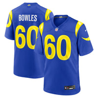 Wyatt Bowles Los Angeles Rams Football Jersey, Royal Game Sportswear Jersey Shirt, Lightweight Breathable Athletic Jersey, Casual Gift for Men
