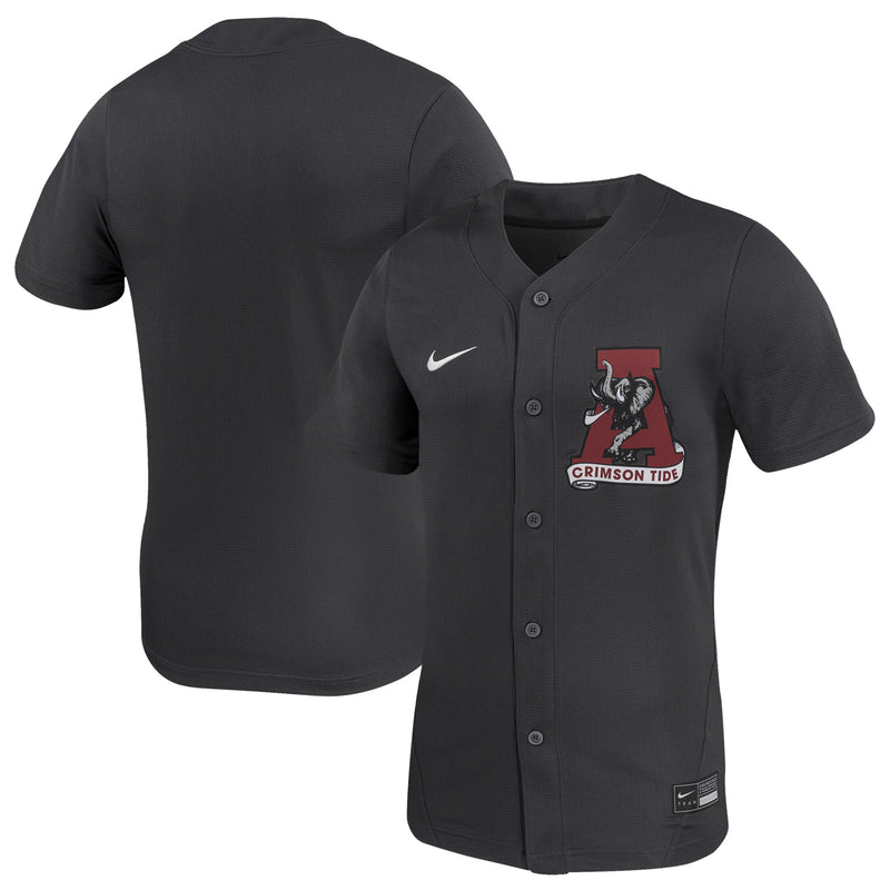 Alabama Crimson Tide Softball Jersey, Anthracite Replica Sportswear Jersey Shirt, Lightweight Breathable Athletic Jersey, Casual Gift for Men