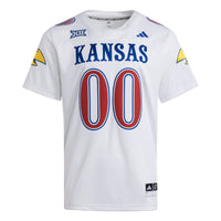 Kansas Jayhawks Football Jersey, White Sportswear Jersey Shirt, Lightweight Breathable Athletic Jersey, Casual Gift for Men, Style 202538872
