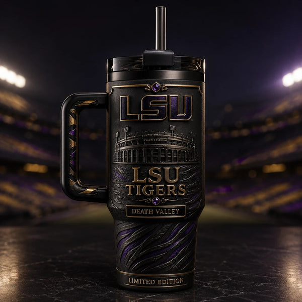 LSU Tigers - Death Valley Relief in Obsidian and Gold - main