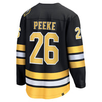 Andrew Peeke Boston Bruins Hockey Jersey, Black Breakaway Home Sportswear Jersey Shirt, Long Sleeve Hockey Sweater Jersey, Casual Gift for Men