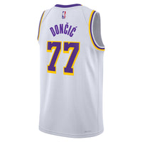 Luka Dončić Los Angeles Lakers Basketball Jersey, White Swingman Sportswear Jersey Shirt, Sleeveless Athletic Tank Jersey, Casual Gift for Men