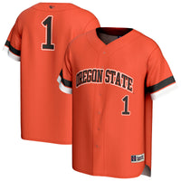 Oregon State Beavers Collegiate Baseball Jersey, Orange Sportswear Jersey Shirt, Lightweight Breathable Athletic Jersey, Casual Gift for Men