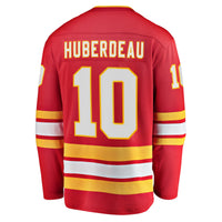 Jonathan Huberdeau Calgary Flames Hockey Jersey, Red Breakaway Sportswear Jersey Shirt, Long Sleeve Hockey Sweater Jersey, Casual Gift for Men