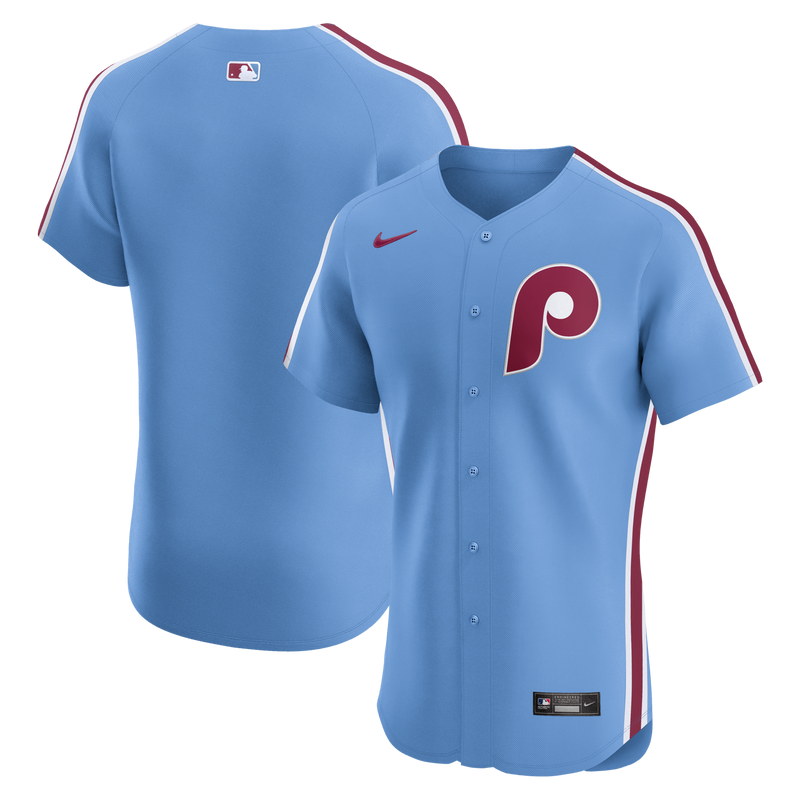 Philadelphia Phillies Baseball Jersey, Light Blue Elite Sportswear Jersey Shirt, Lightweight Breathable Athletic Jersey, Casual Gift for Men