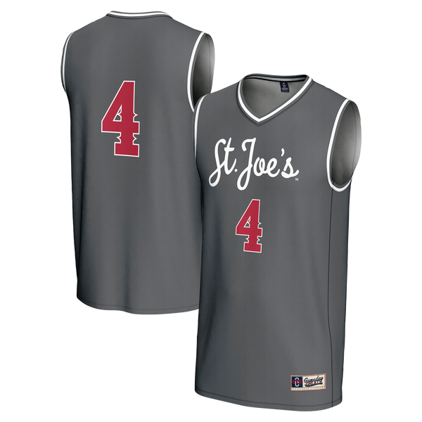 #4 Saint Joseph's Hawks Lightweight Basketball Fashion Jersey - Gray