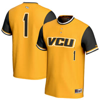 VCU Rams Softball Jersey, Gold Fashion Lightweight Sportswear Jersey Shirt, Lightweight Breathable Athletic Jersey, Casual Gift for Men