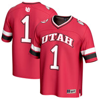 Utah Utes Football Jersey, Red Fashion Lightweight Sportswear Jersey Shirt, Lightweight Breathable Athletic Jersey, Casual Gift for Men
