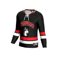 Northeastern Huskies Hockey Jersey, Black Fashion Lightweight Sportswear Jersey Shirt, Long Sleeve Hockey Sweater Jersey, Casual Gift for Men