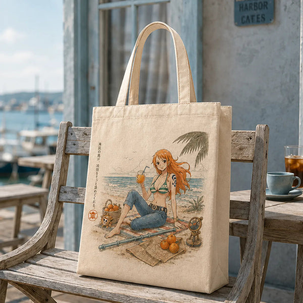 Sea Breeze and Charted Calm - Nami Tote Bag - main