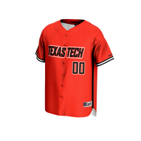 Texas Tech Red Raiders Baseball Jersey, Sportswear Jersey Shirt, Lightweight Breathable Athletic Jersey, Casual Gift for Men, Style 202915978
