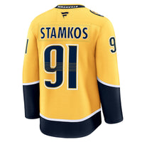 Steven Stamkos Nashville Predators Hockey Jersey, Gold Premium Sportswear Jersey Shirt, Long Sleeve Hockey Sweater Jersey, Casual Gift for Men